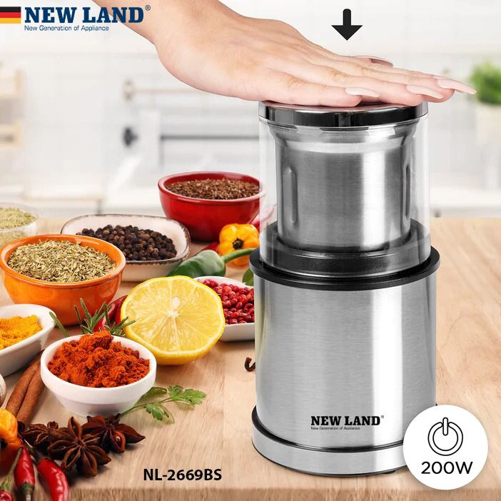 آسیاب استیل 2 کاسه نیولند مدل 2669 bs