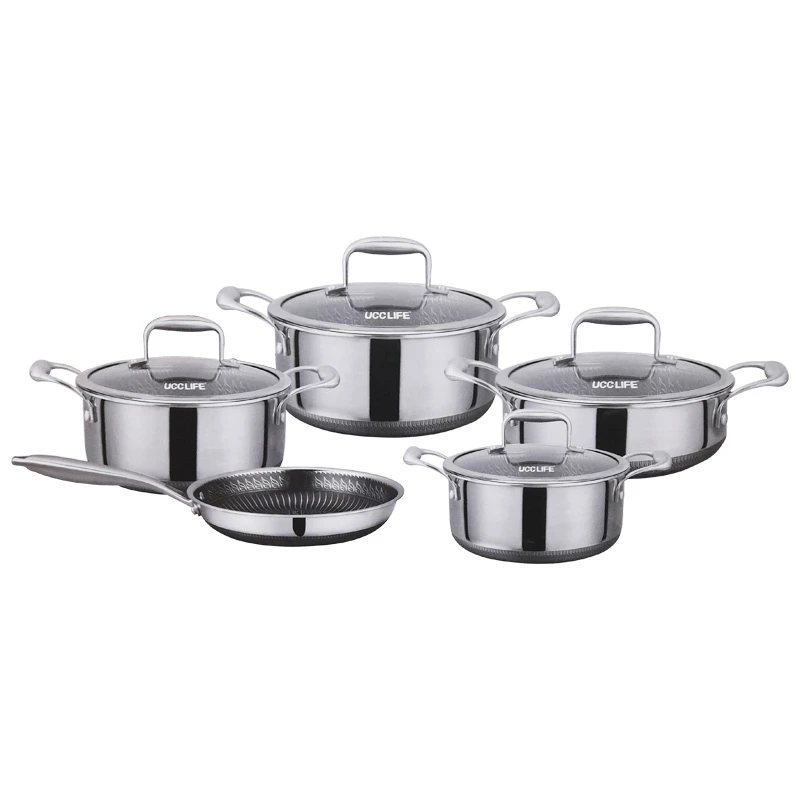سرویس قابلمه 9 پارچه استیل لیزری  UCCLIFE مدل UC-TSS0209D